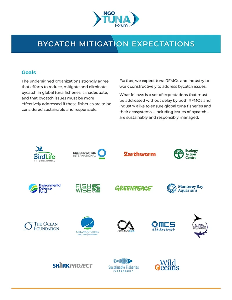 NGO Tuna Forum - Bycatch Mitigation May 2023