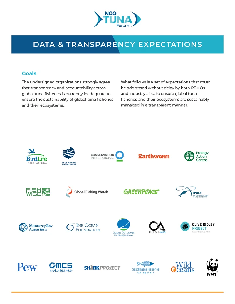 NGO Tuna Forum - Data and Transparency May 2023