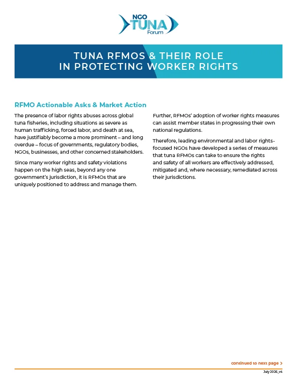 Tuna RMFOs & Their Role in Protecting Worker Rights